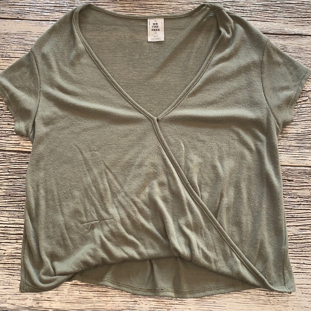 Army Green Free People Top